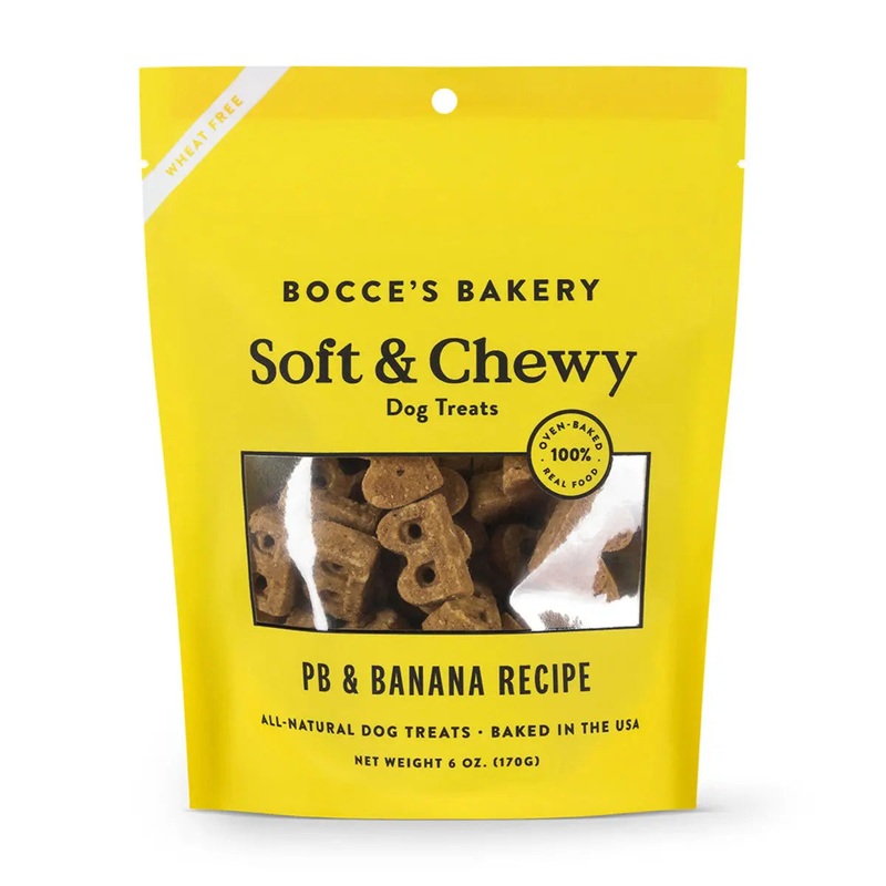 Bocce’s Bakery Peanut Butter & Banana 6oz Soft & Chewy Dog Treats