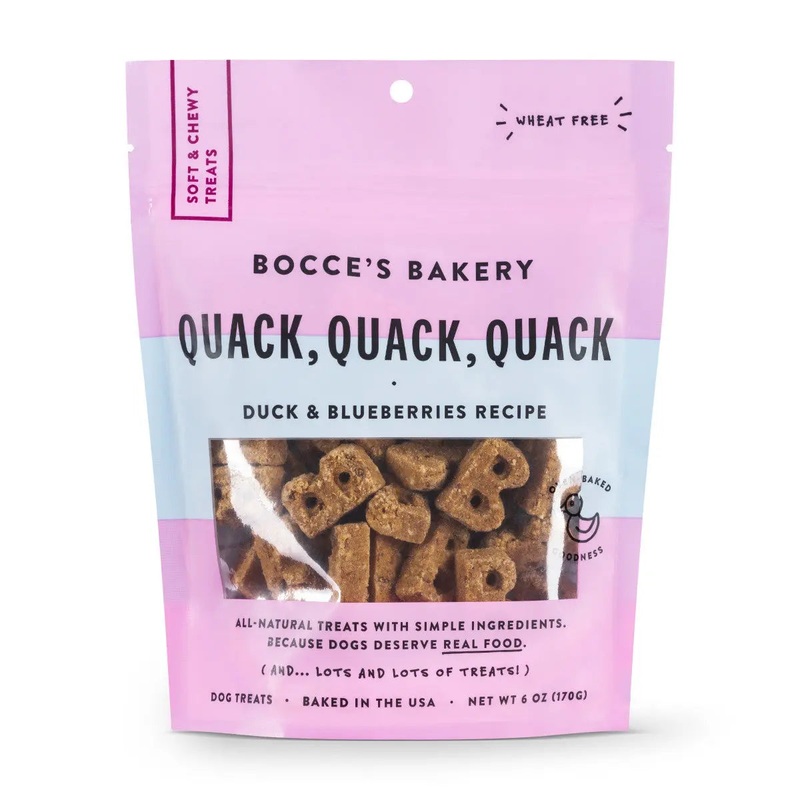 Bocce’s Bakery Quack Quack Quack 6oz Soft & Chewy Dog Treats