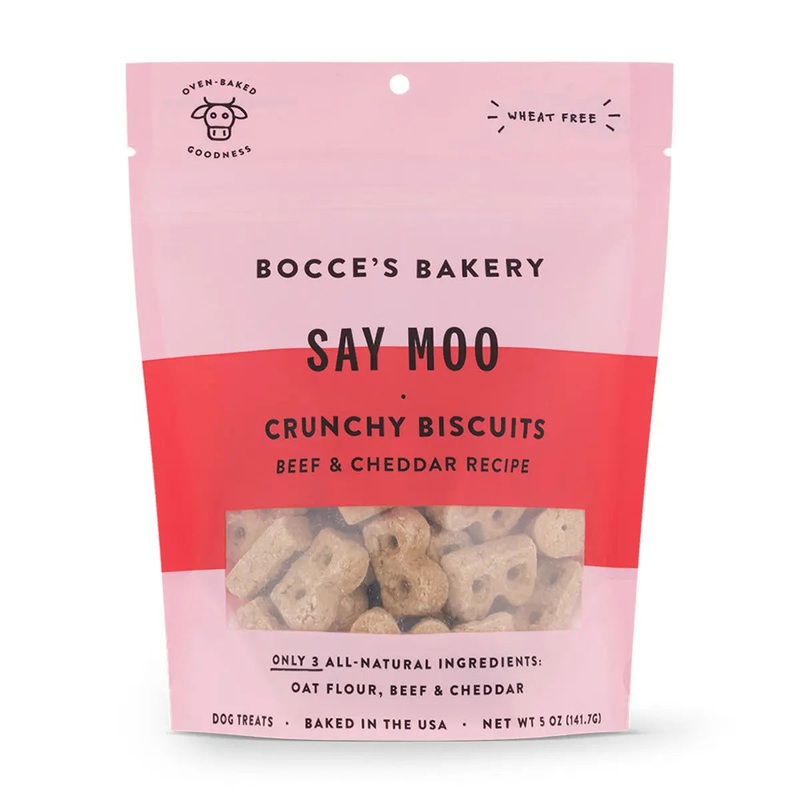 Bocce’s Bakery Say MOOOO 5oz Biscuit Bags Dog Treats