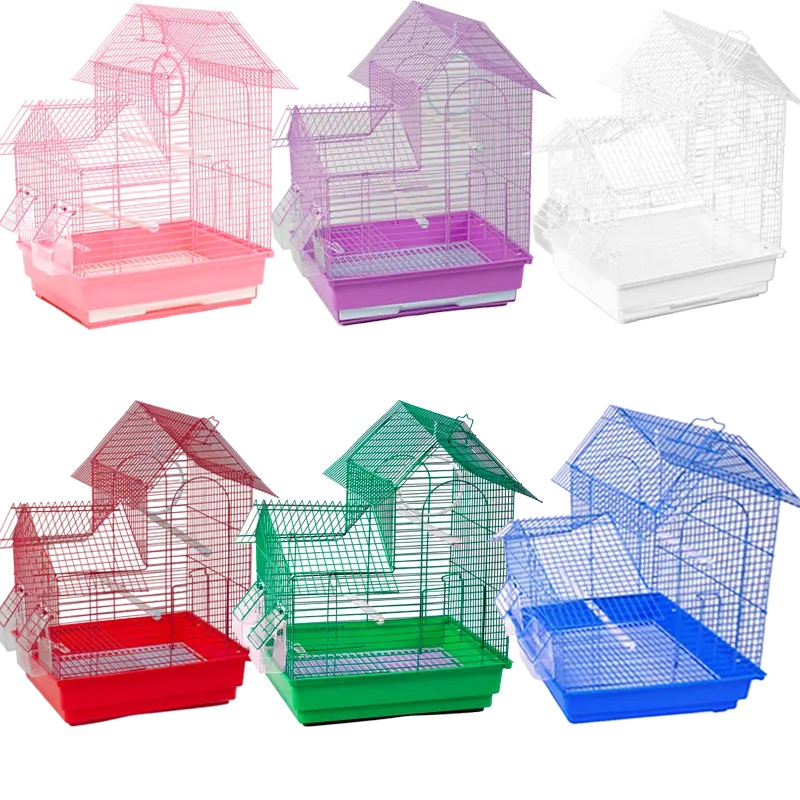 A & E Cages Happy Beaks House Top Bird Cage Assorted, 14In X 11In X 18 in 6 pk