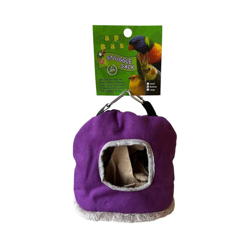 A & E Cages Happy Beaks Snuggle Sack Bird Hut