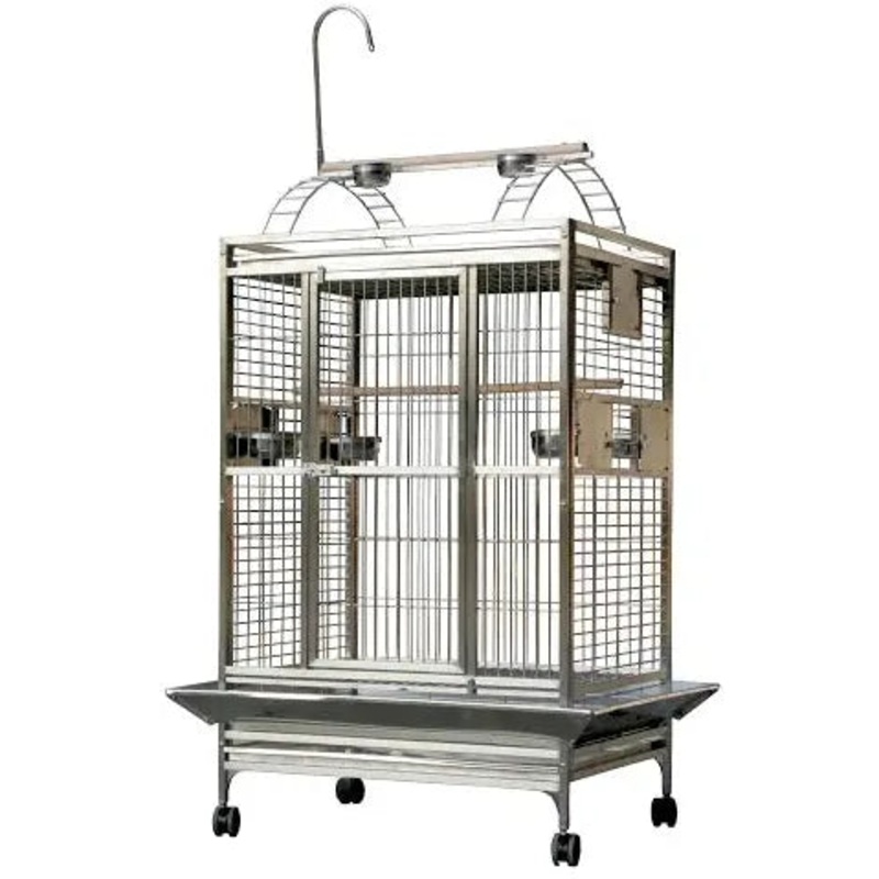 A & E Cages Stainless Steel Bird Cage PlayTop