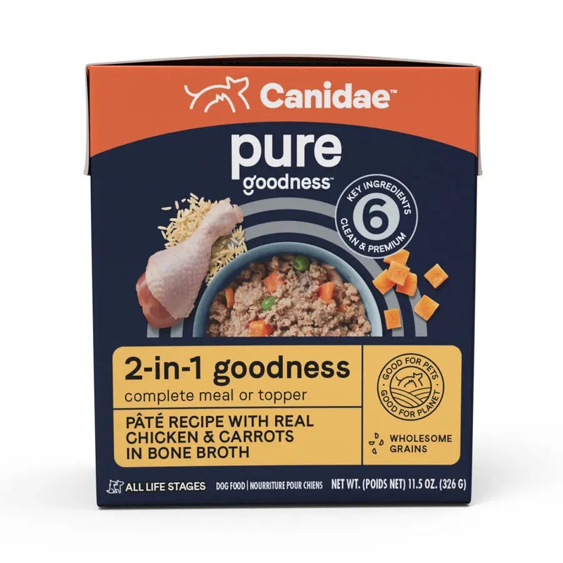 CANIDAE PURE goodness 2-in-1 Pate Wet Dog Food 11.5 oz