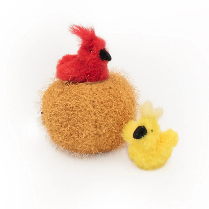 ZippyClaws Burrow Birds in Nest Cat Toys