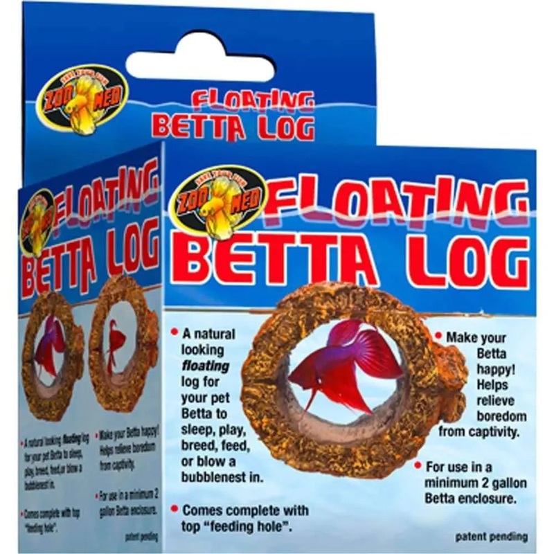 Zoo Med Floating Betta Log Aquarium Ornament Brown