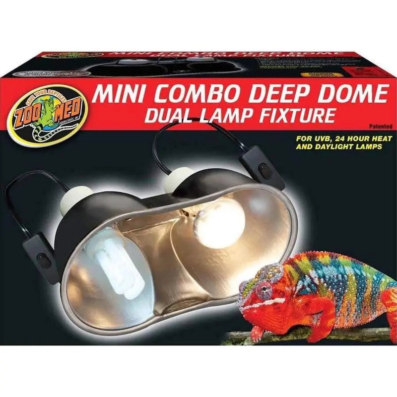 Zoo Med Mini Combo Deep Dome Lamp Fixture – Black