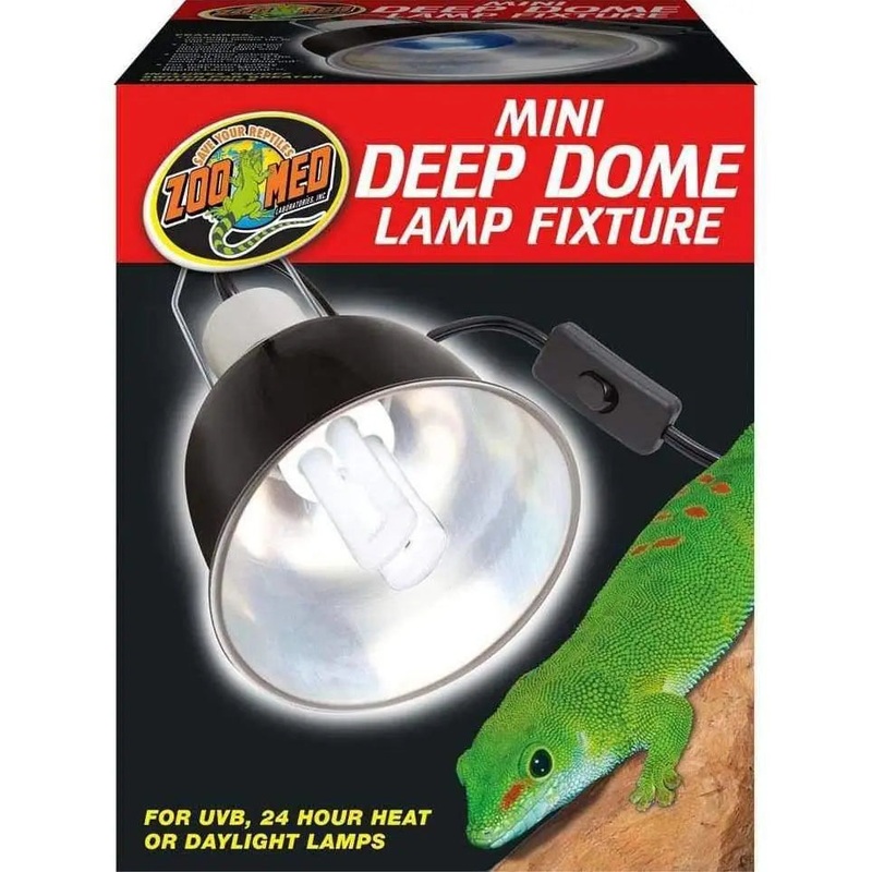 Zoo Med Mini Deep Dome Lamp Fixture – Black
