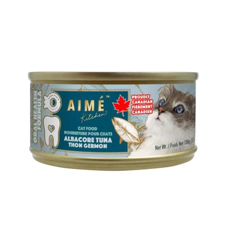 Aime Kitchen Oral Health Minced Albacore Tuna Wet Cat Food  24/3.5oz