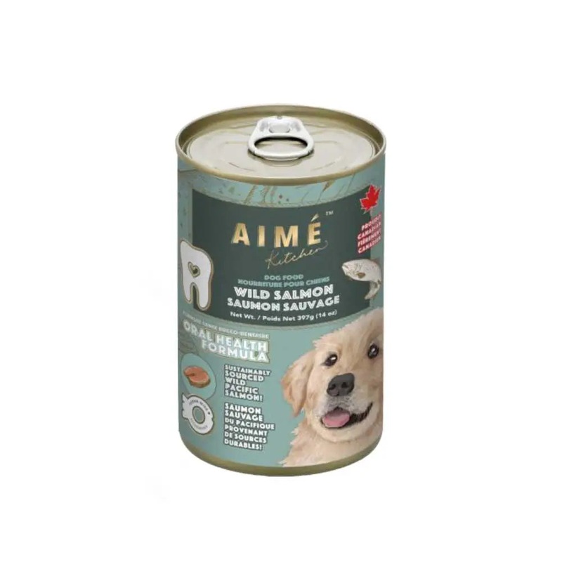 Aime Kitchen Oral Health Wild Salmon Wet Dog Food 12/14oz