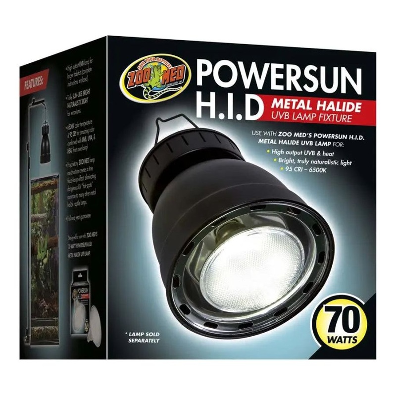 Zoo Med PowerSun H.I.D. Metal Halide UVB Bulb & Fixture Combo