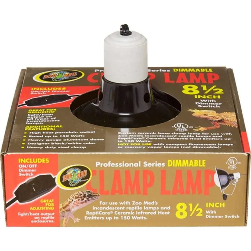 Zoo Med Professional Series Dimmable Clamp Lamp – Black