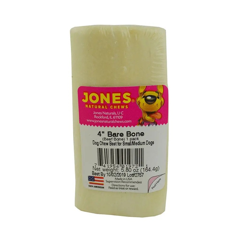 Jones Beef Bare Bone Natural Dog Chews 4 Inch
