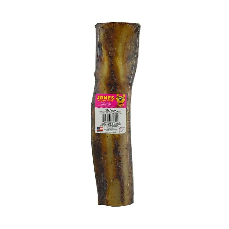 Jones Beef Rib Bone Natural Dog Chews 10-12 Inch
