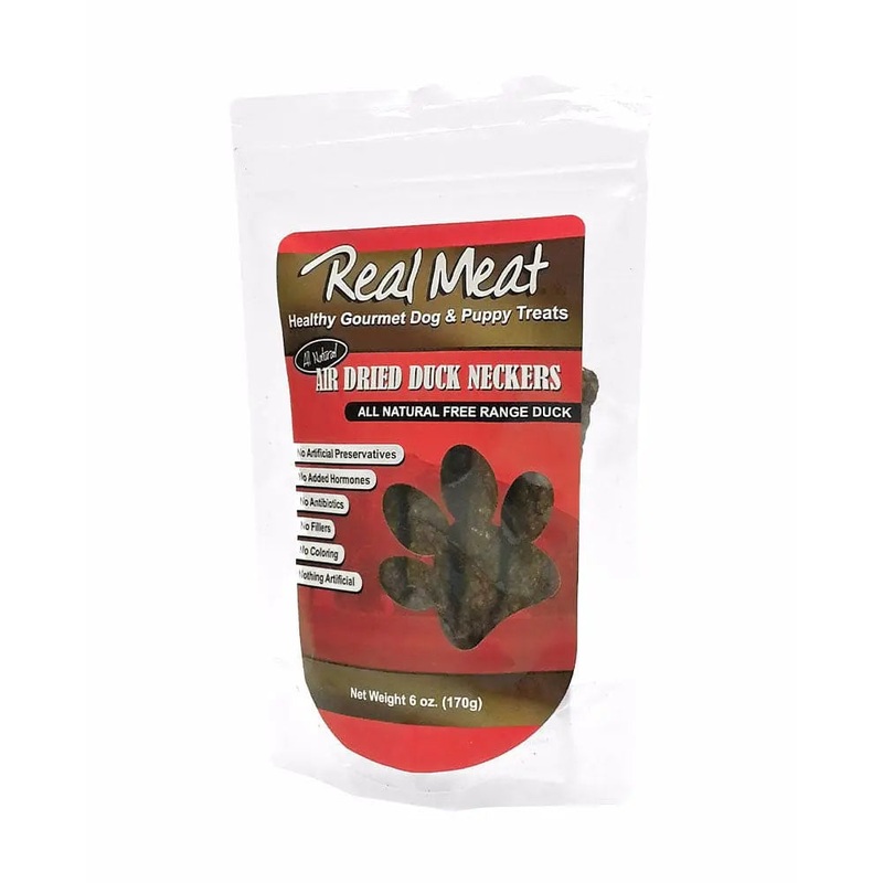 Real Meat Air-Dried Duck Neckers Dog Treats 6 Oz