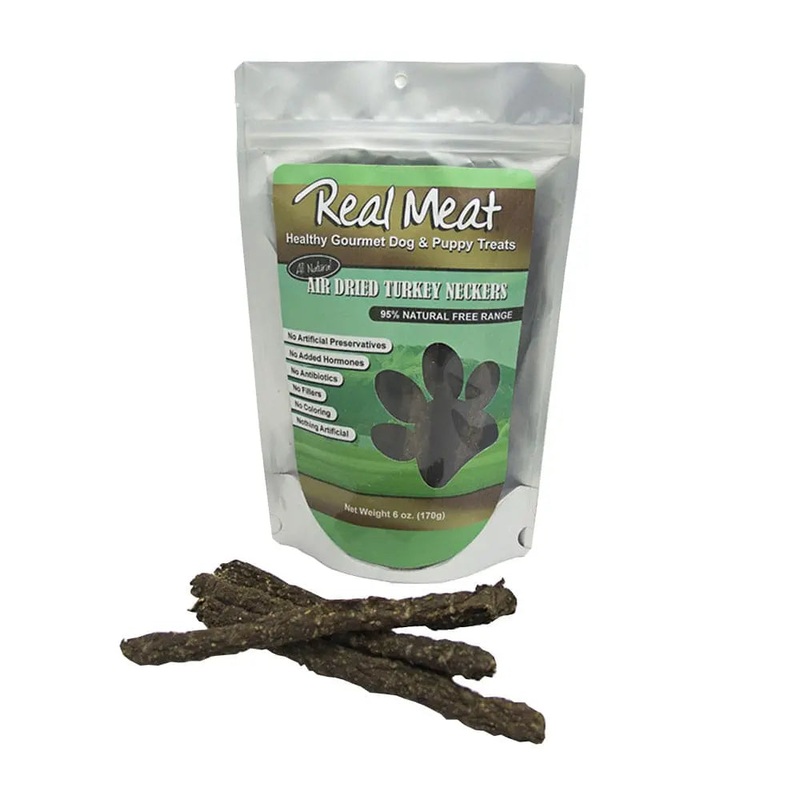 Real Meat Air-Dried Turkey Neckers Dog Treats 6 Oz