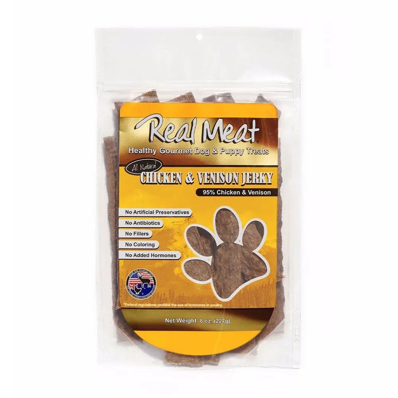 Real Meat Chicken Venison Jerky Stix Dog Treat 8 Oz