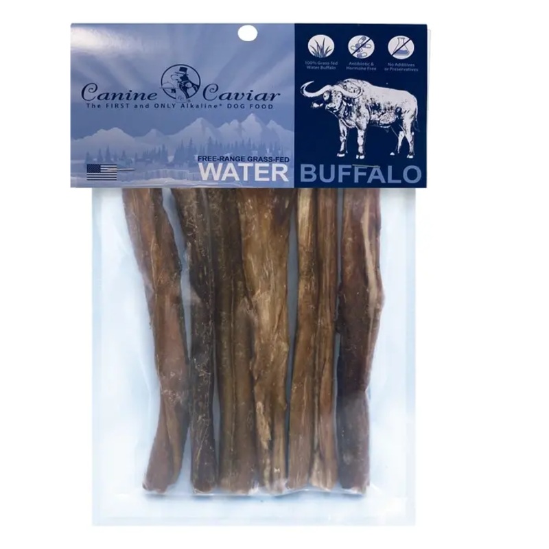 Canine Caviar Water Buffalo Bully Stix Dog Treats