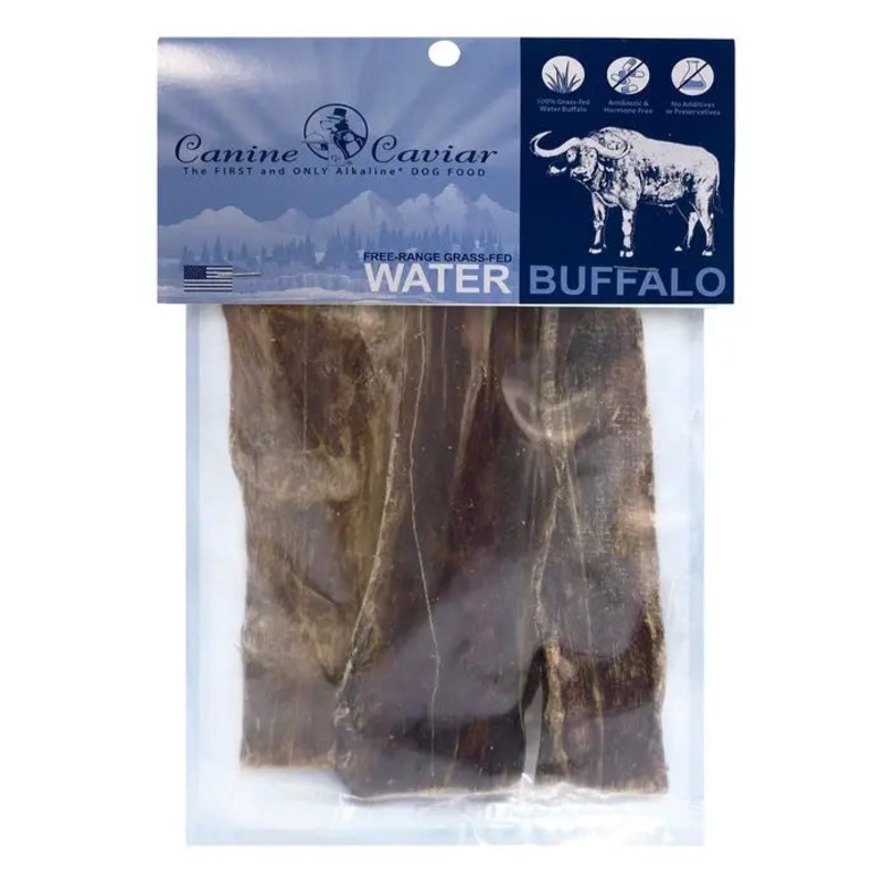 Canine Caviar Water Buffalo Jerky Flat Dog Treats 3pk, 6