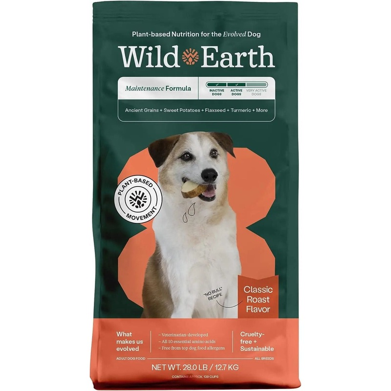 Wild Earth Maintenance Formula Vegan Dog Food Allergy Relief Classic Roast Flavor