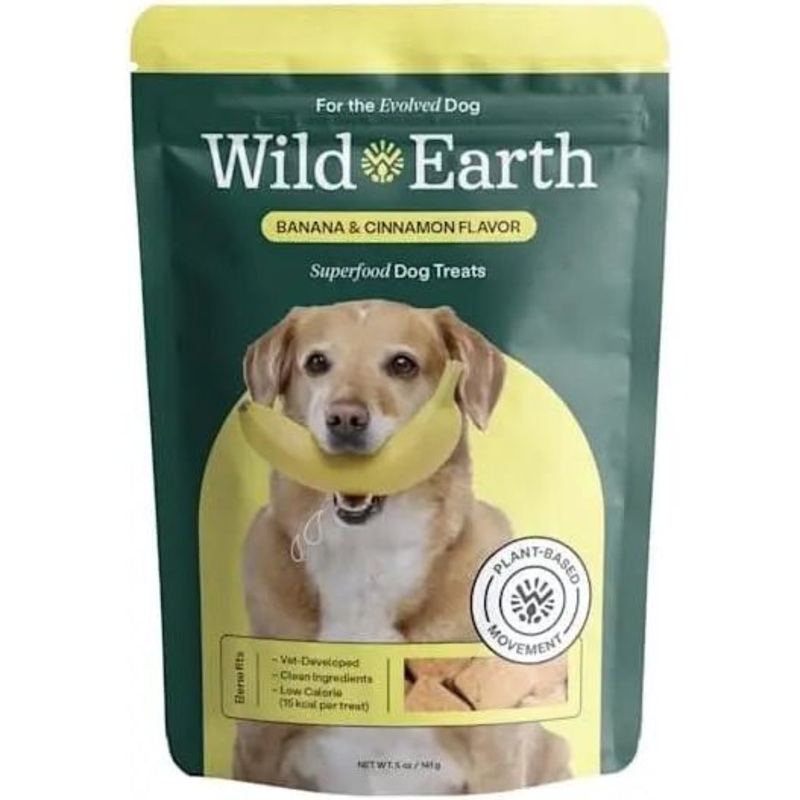 Wild Earth Superfood Vegan Dog Treats with Koji, Banana Cinnamon 5oz