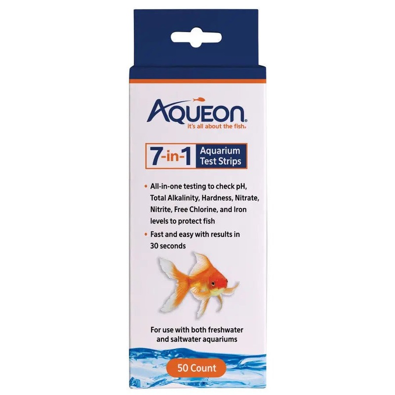Aqueon 7-in-1 Aquarium Test Strips 50 ct