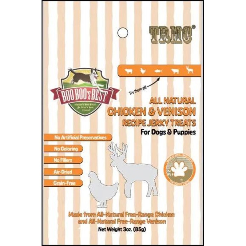 Boo Boo’s Best Chicken & Venison Jerky Treats for Dogs 3oz
