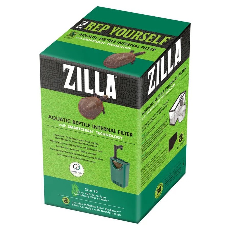 Zilla Aquatic Reptile Internal Filter with SmartClean Technology