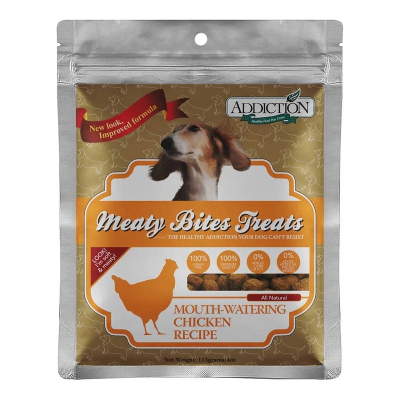 Addiction Chicken Meaty Bites Grain-Free Dog Treats