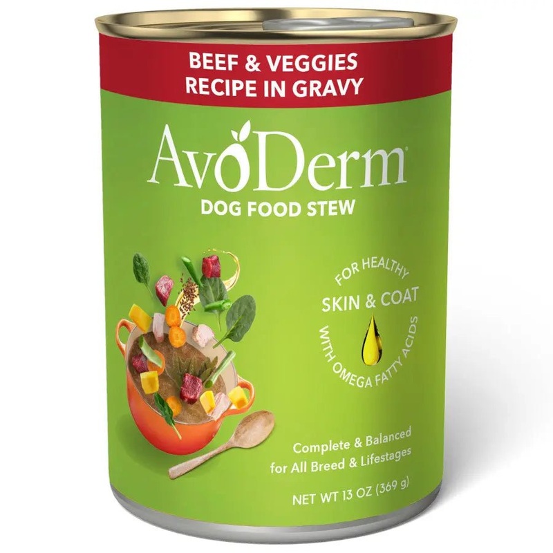 AvoDerm Natural Stew Canned Dog Food 12ea/13 oz