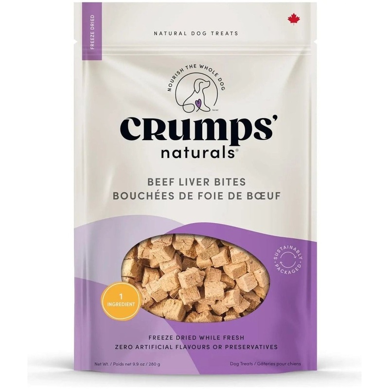 Crumps’ Naturals Beef Liver Bites Grain-Free Freeze-Dried Dog Treats