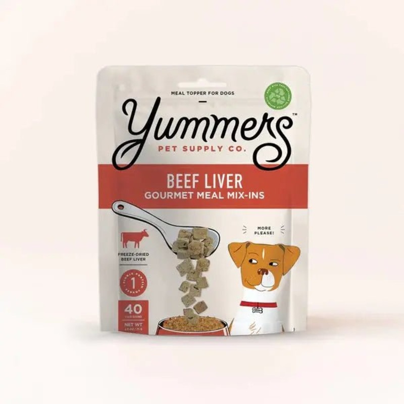 Yummers Freeze dried Beef Liver Gourmet Meal Mix in for Dogs Food Topper, 2.5 oz