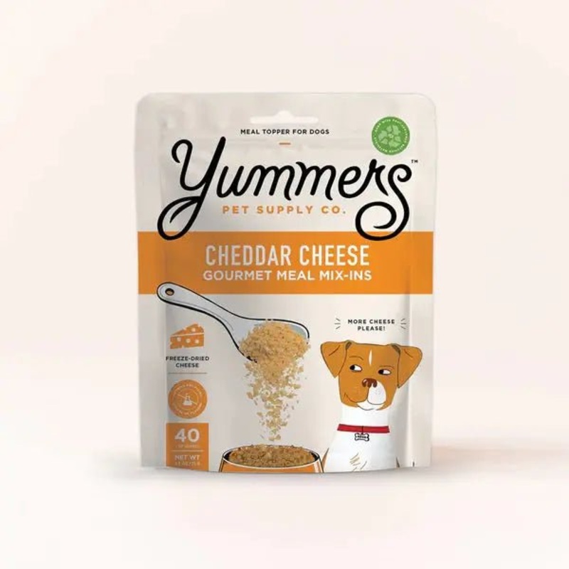 Yummers Freeze Dried Cheddar Cheese Gourmet Meal Mix in for Dogs Food Topper, 2.5 oz