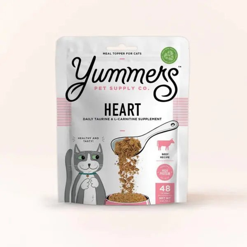 Yummers Heart Aid  Beef Supplement Mix-in for Cats Food Topper 4 oz