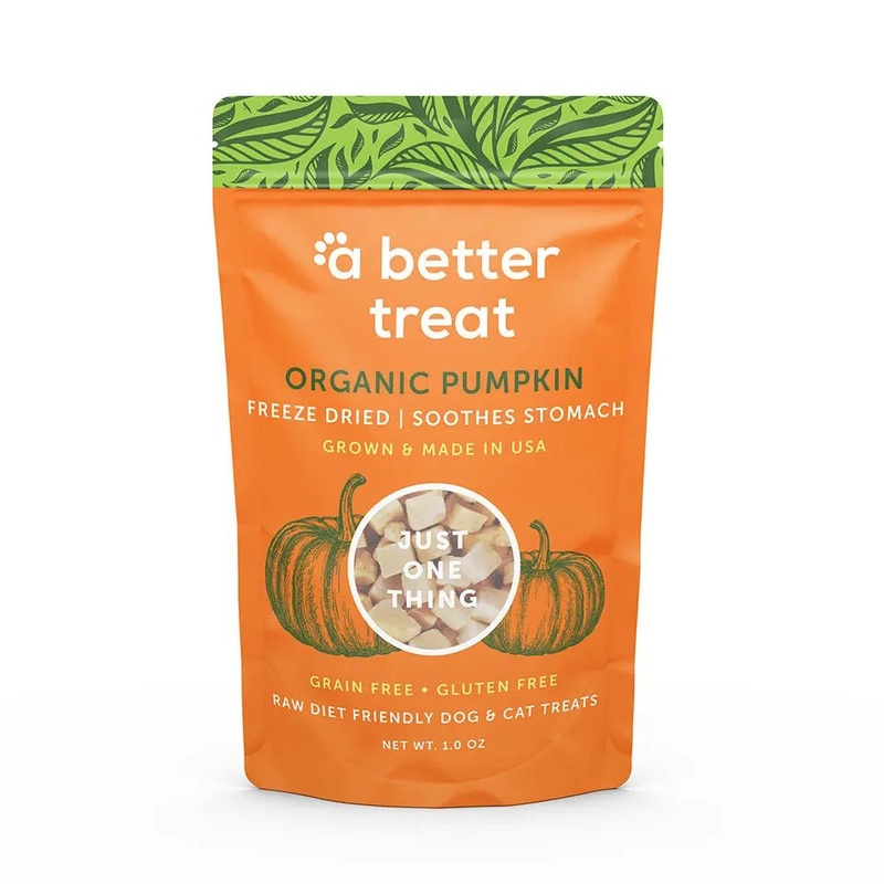 A Better Treat Freeze Dried Raw USDA Organic Pumpkin Dog and Cat Treats