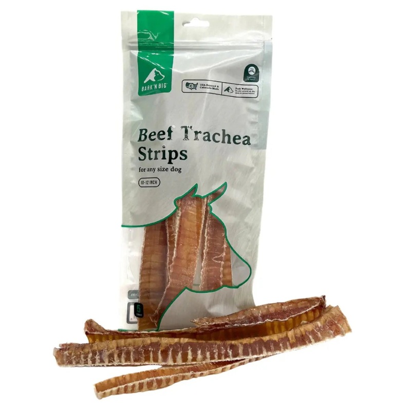 BarkNBig Beef Trachea Strips Dog Treats 10-12 5ct