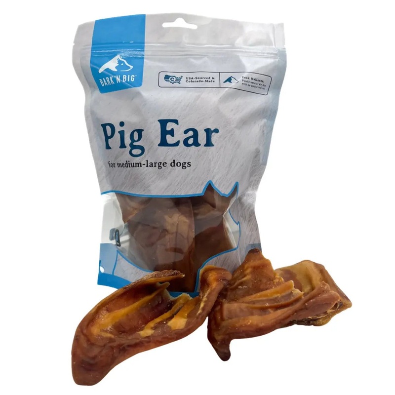 BarkNBig Pig Ears Dog Treats|6ct|100ct