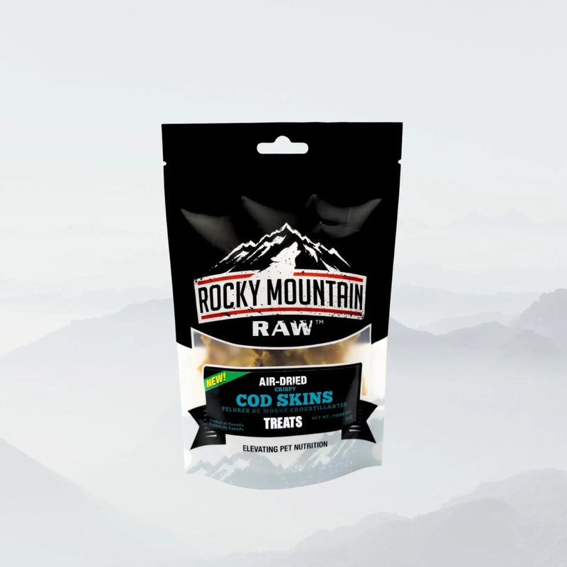 Rocky Mountain Raw Air Dried Cod Skins Pet Treats  1.94 oz