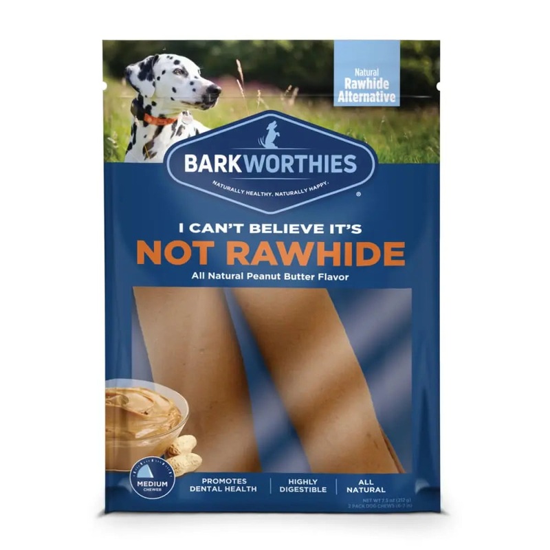 Barkworthies I Can’t Believe It’s Not Rawhide Rolls Peanut Butter