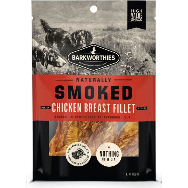 Barkworthies Smoked Chicken Fillet Dog Treats 4oz