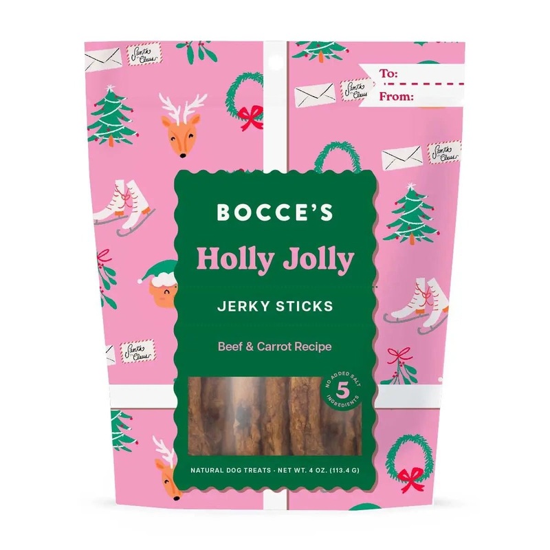 Bocce’s Bakery Holly Jolly Jerky Sticks Dog Treats