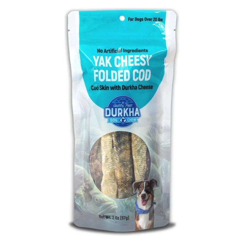 Durkha Cheesy Folded Cod Dog Treat 3oz
