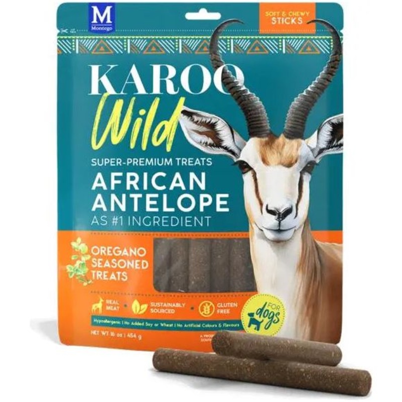 Karoo Wild African Antelope Sticks Premium Dog Treats 16oz