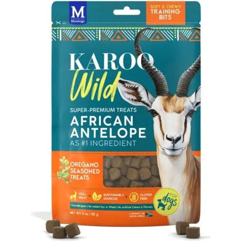 Karoo Wild African Antelope Training Bits Premium Dog Treats 4oz