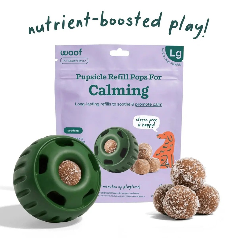 Woof Pet Calming Wellness Pops – Long Lasting Treats for the Pupsicle