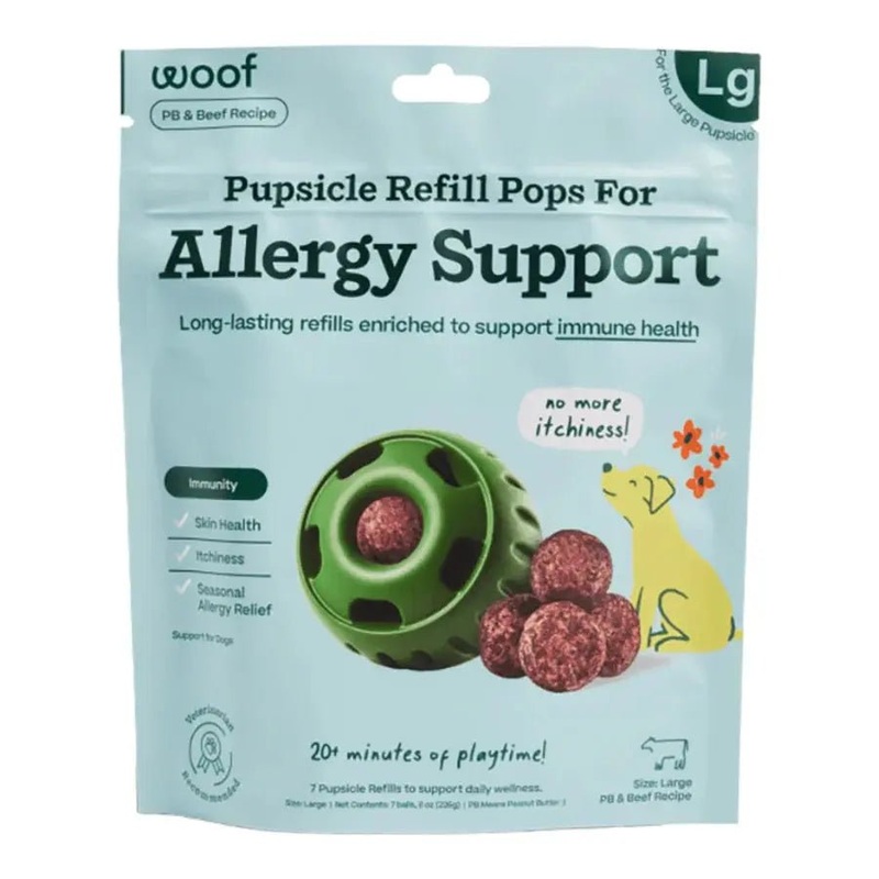Woof Pet Pupsicle Allergy & Immunity Pop Refills Long Lasting Lickable Dog Treats