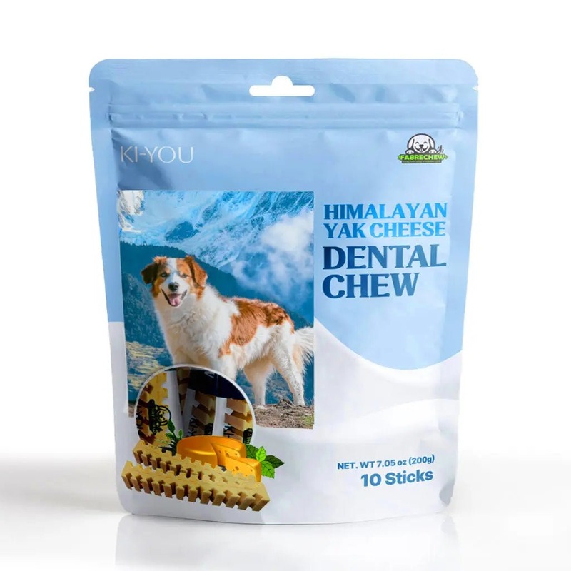 Fabrechew Himalayan Yak Cheese Chew Dental Treats for Dogs 10 Sticks