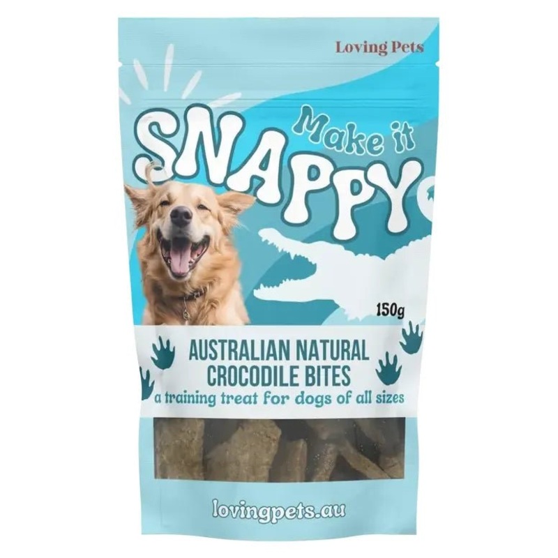 Loving Pets Australia Make It Snappy Crocodile Bites Dog Treats 5.29 oz