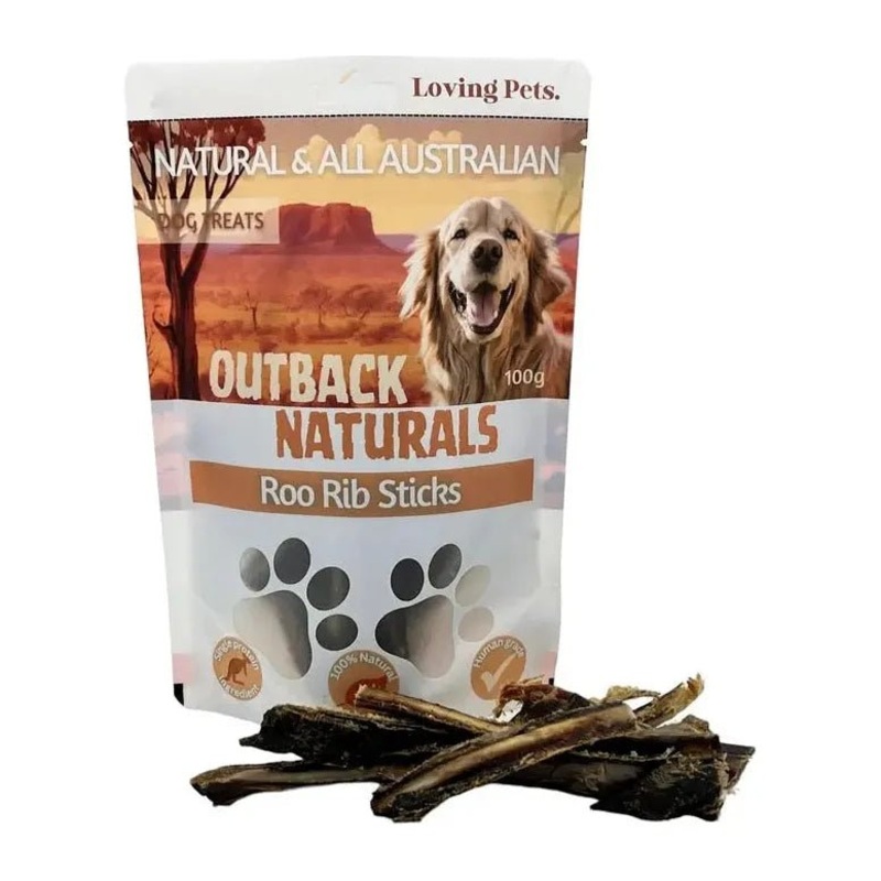 Loving Pets Australia Roo Rib Sticks Dog Treats 7 oz