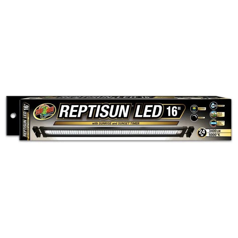 Zoo Med Reptisun LED w/Sunrise & Sunset Timer Terrarium Hood