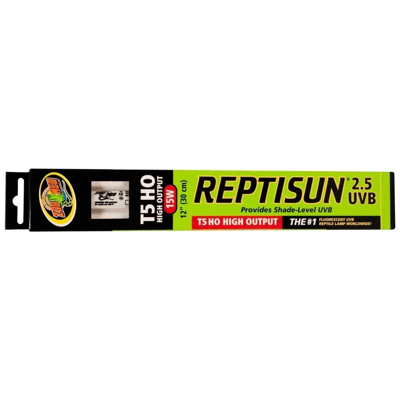 Zoo Med ReptiSun T5 HO 2.5 UVB Lamp 15W, Perfect for Geckos, Snakes & Frogs